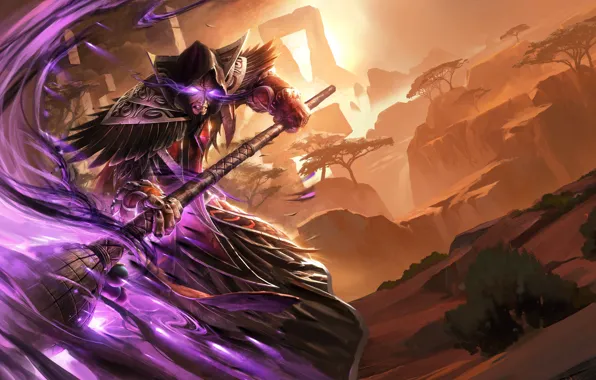 Art, MAG, art, mage, skin, Hearthstone, Medivh, Medivh