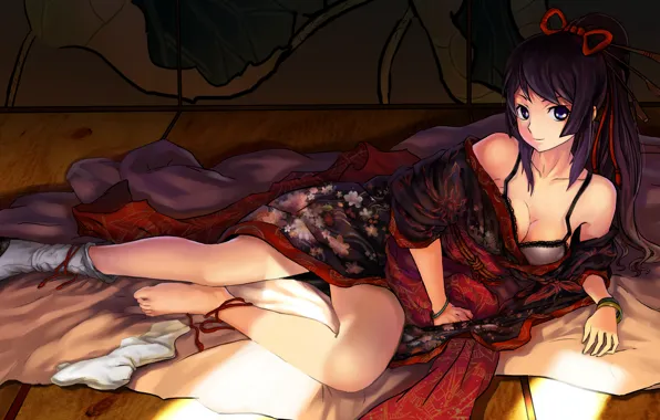 Chest, Girl, Legs, Kimono, Sweet Dreams