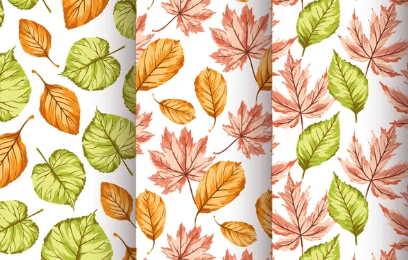 Picture background, texture, leaves, autumn, pattern, Seamless