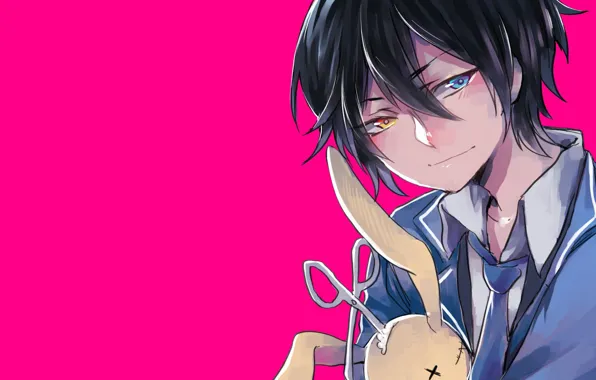 Smile, guy, pink background, Ensemble Stars!, Ensemble stars, Kagehira Mika