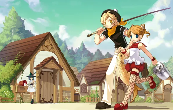Picture girl, anime, guy