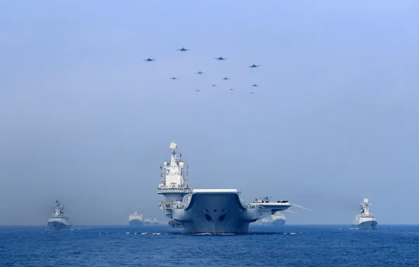 Picture Wave, Fighters, Navy, The carrier, THE CHINESE NAVY, Liaoning (16), Armada