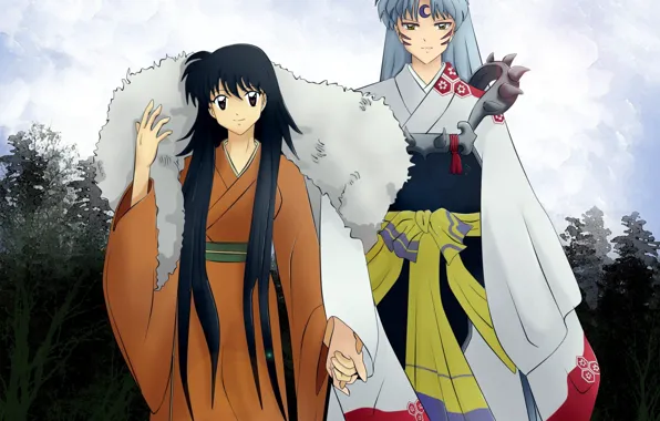 inuyasha sesshomaru and rin wallpaper