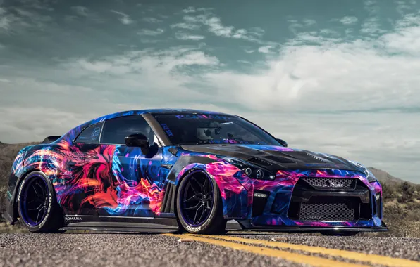 GTR, Nissan, Front, Side, R35, Stance, Nissan GTR, GTR R35