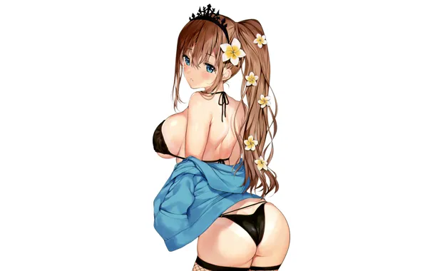 Picture girl, flowers, sexy, art