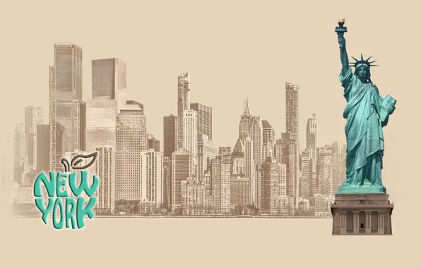 New York, the statue of liberty, New-York, by Pyrus-acerba, The Big Apple, collection of cities