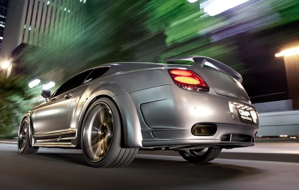 Road, the city, lights, speed, Bentley