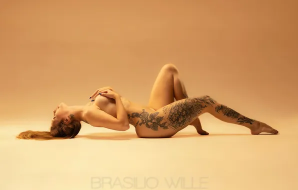 Sexy, pose, background, model, naked, body, hands, makeup