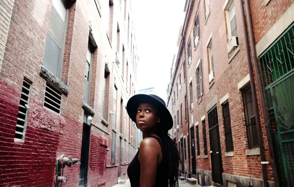 Girl, hat, eyes, Boston, lips, sunlight, Chinatown, Massachusetts