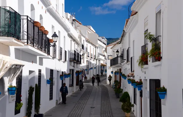 Street, home, Spain, Mijas