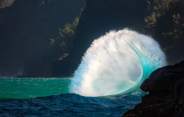 Sea, wave, water, squirt, storm, nature, wave