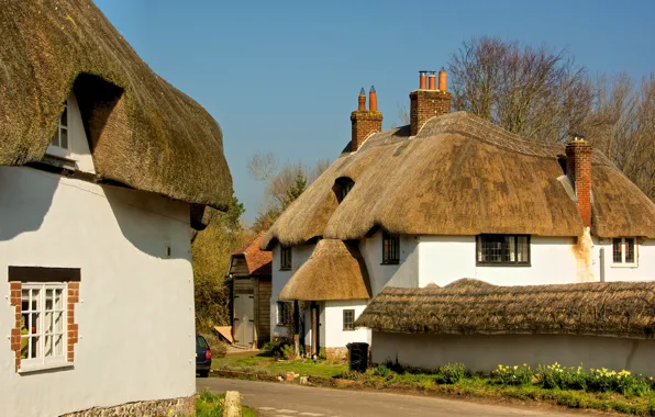 Landscape, England, home, cottage, the village