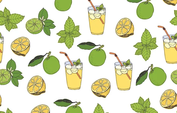 Background, vector, texture, pattern, lemonade