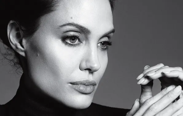 Picture face, photo, portrait, makeup, actress, brunette, Angelina Jolie, Angelina Jolie
