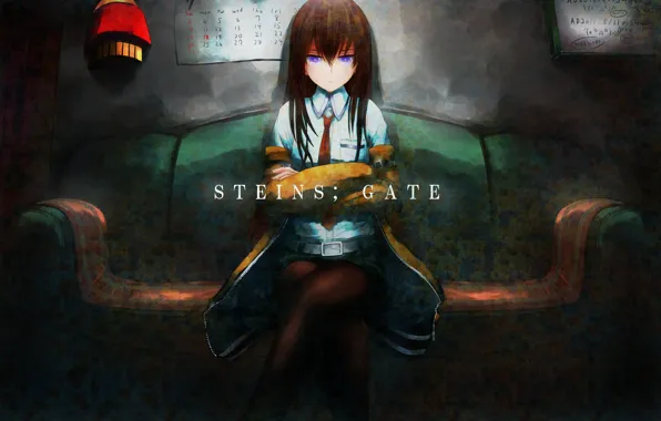 Picture girl, anime, art, makise kurisu, steins;gate, sweeter 6