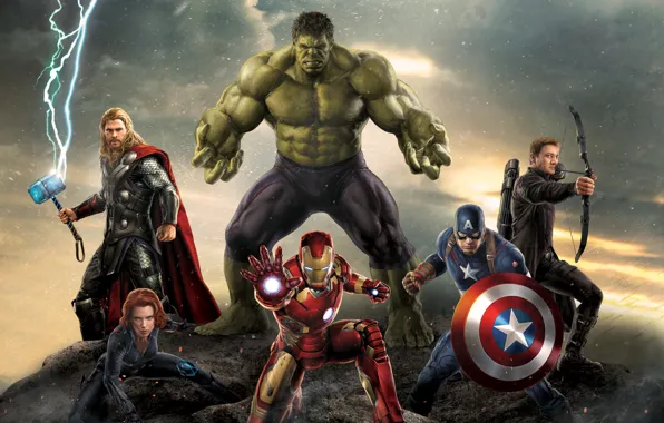 Picture Scarlett Johansson, Girl, Heroes, Hulk, Lightning, the, Iron Man, The