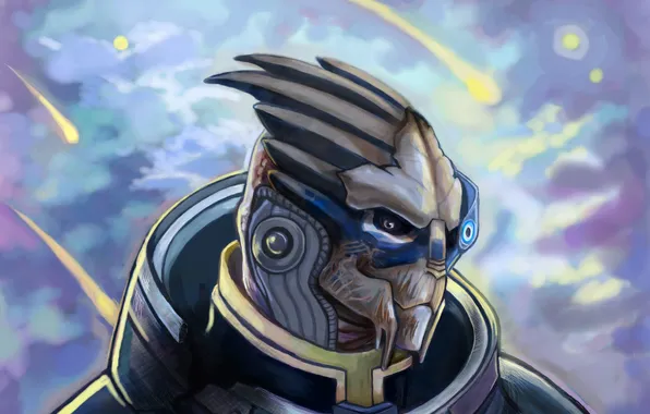 Fiction, art, Mass Effect, garrus vakarian, turian