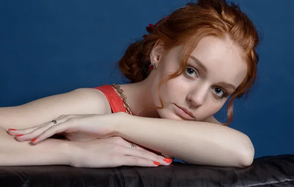 Photoshoot, Lera, redhead model, Valeriy Vodopyanov