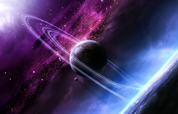 Nebula, planet, ring