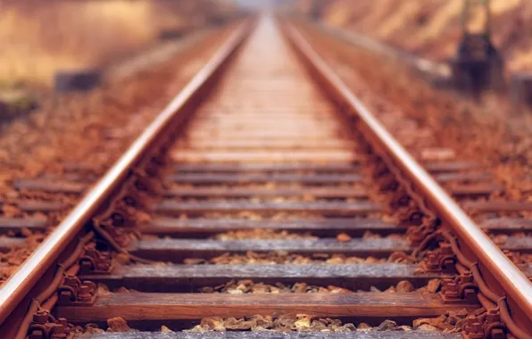 The way, Rails, Sleepers, Steel, Railway, Blur, Iron, Rails