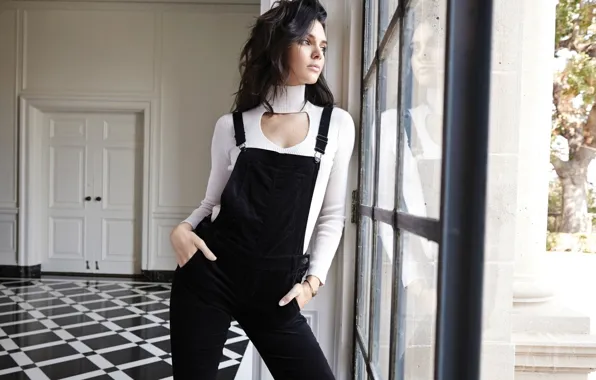 Picture girl, brunette, cute, Jumpsuit