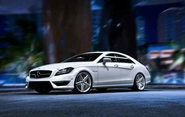 White, tuning, wallpaper, Mercedes, autowalls, Mercedes Benz CLS, hd pictures
