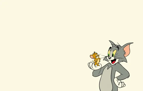 Cat, mustache, minimalism, Tom and Jerry, Tom and Jerry, mouse