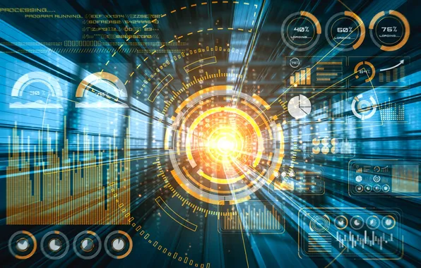 Information, the city, technology, the tunnel, Internet, link, hi-tech, download