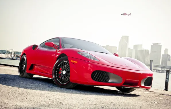 Ferrari, red, Miami, F-430, Florida