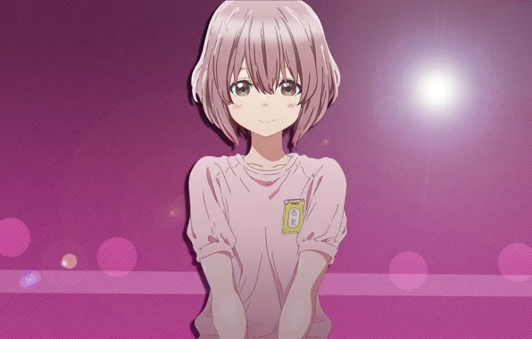 Picture girl, pink background, Form voice, You No Katachi