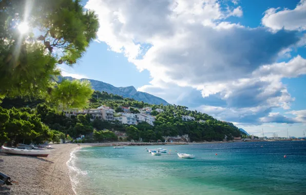 Sea, summer, the sun, landscape, mountains, nature, the city, stay