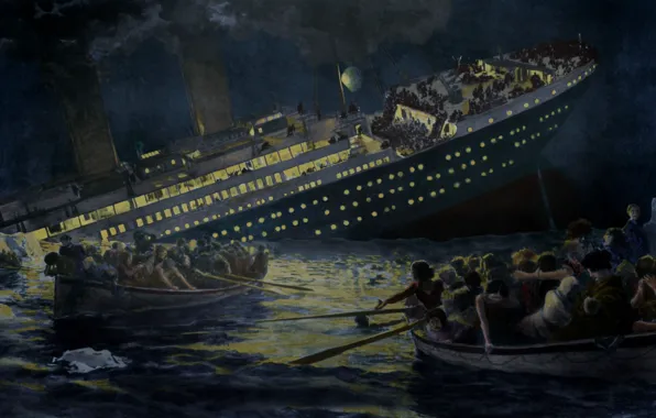 Titanic, death, lifeboats, Sinking