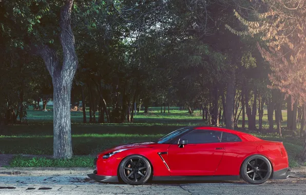Picture red, profile, gtr, r35, tinted, nissangtr, redниссан