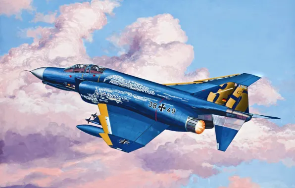 Picture art, painting, jet, F-4 Phantom JG 71 Richthofen