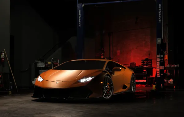 Picture Lamborghini, Light, Orange, Shadow, RED, VAG, Huracan, Sight