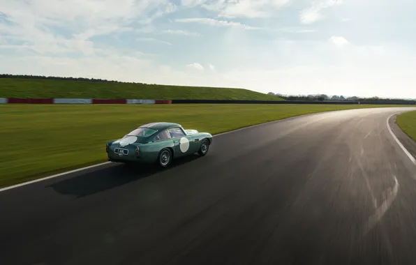 Aston Martin, Sunset, Speed, Track, Classic, 2018, Classic car, 1958