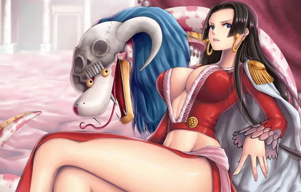 Girl, snakes, Anime, ONE PIECE, BOA HANCOCK