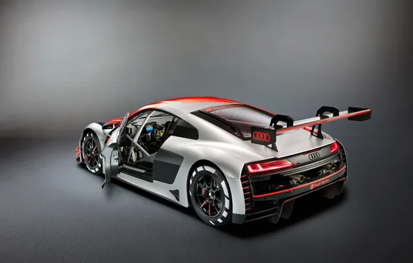 Racing car, Audi R8, rear view, LMS, 2019