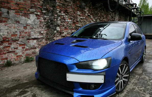 Picture Mitsubishi, Lancer, Blue