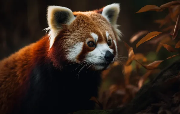 Red Panda, face, red Panda, AI art, neural network