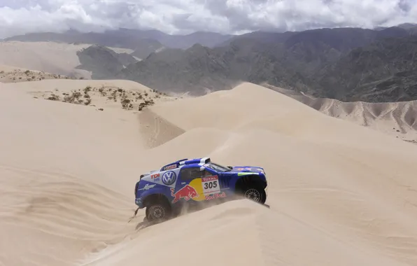 Mountains, Volkswagen, dune, Touareg Race
