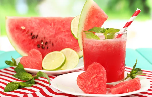 Picture watermelon, juice, slices, water melon