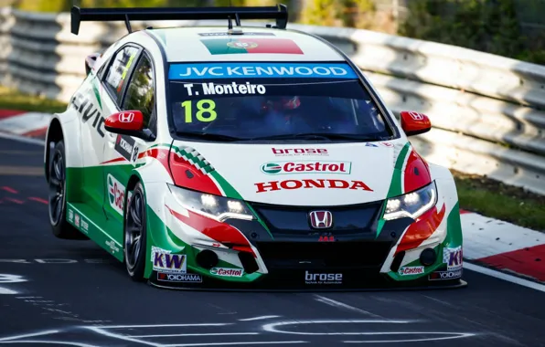 Honda, Civic, WTCC, Landing, Tiago Monteiro