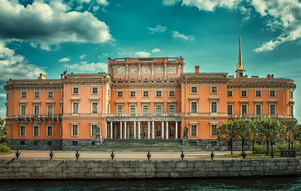 Summer, the sky, clouds, landscape, river, castle, Peter, Saint Petersburg