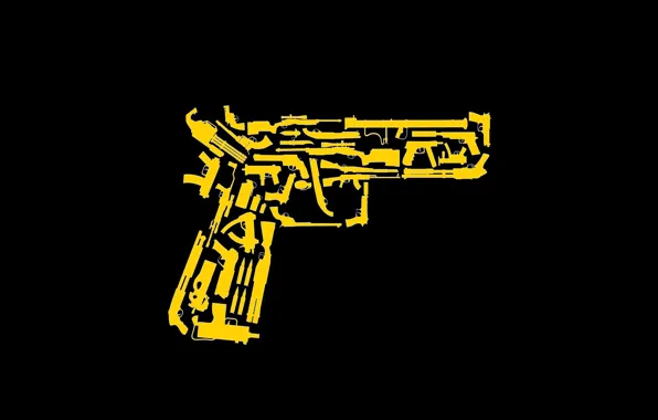 gun black background