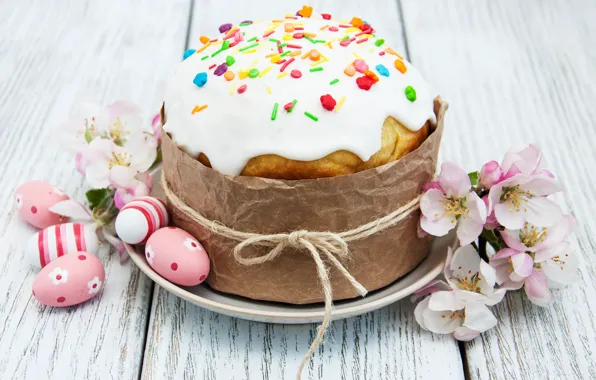 Picture flowers, Easter, cake, cake, flowers, cakes, glaze, spring
