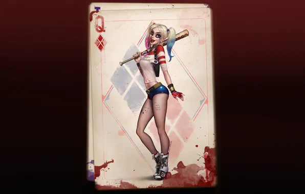 Picture Girl, Map, Harley, Art, Harley Quinn, Harley Quinn, DC comics, Quinn