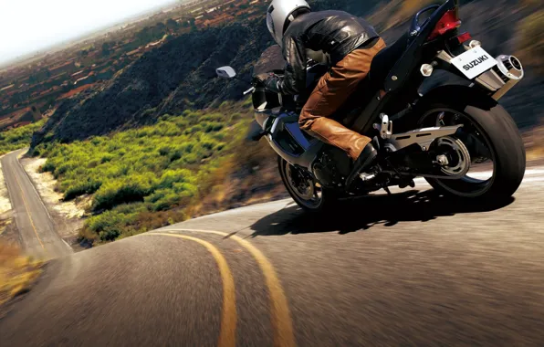 Picture road, motorcycle, bike, moto, road, auto walls, slopes, hills
