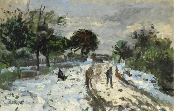 Picture, 1875, Snowy Landscape, Pierre Auguste Renoir, Pierre Auguste Renoir