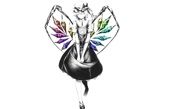 Girl, crystals, Touhou, Touhou, anime game